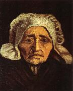 Vincent Van Gogh Head of an old peasant Woman with White Cap (nn04) oil painting on canvas